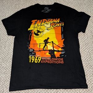 Indiana Jones Black Graphic T-Shirt